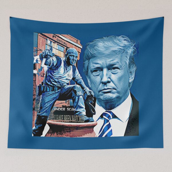 Item preview, pro trump modern illustration city wall   spray paint designed and sold by  Mudikeys.