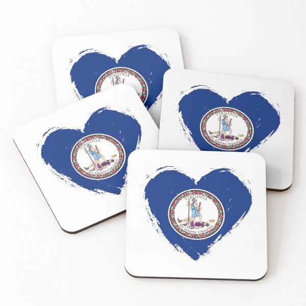 Item preview, Distressed Virginia Flag Heart VA designed and sold by shitpostee.