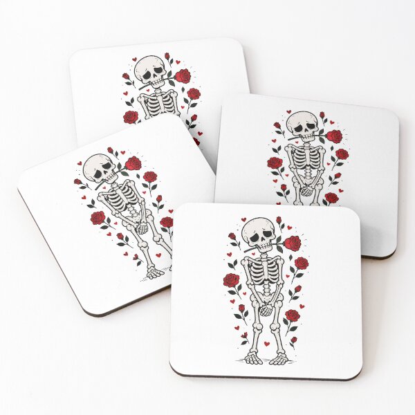 Item preview, Romantic Valentine Skeleton With Roses designed and sold by MonkiFlipp.
