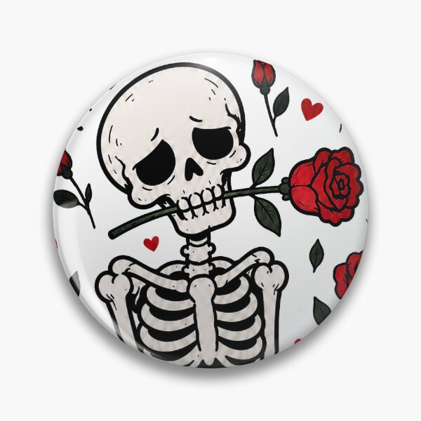Item preview, Romantic Valentine Skeleton With Roses designed and sold by MonkiFlipp.
