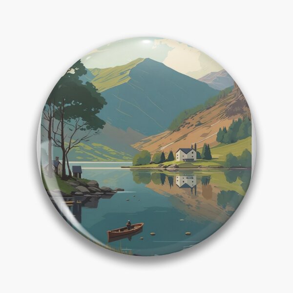 Item preview, The Lake District Original Custom Vintage Poster Wall Art Design Gift Pillow Home Soft Furnishing designed and sold by Cool Robot Bro..