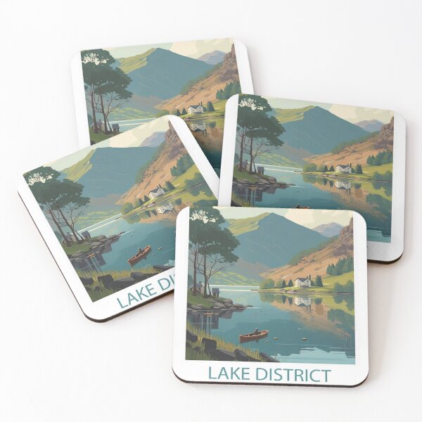Item preview, The Lake District Original Custom Vintage Poster Wall Art Design Gift Pillow Home Soft Furnishing designed and sold by Cool Robot Bro..