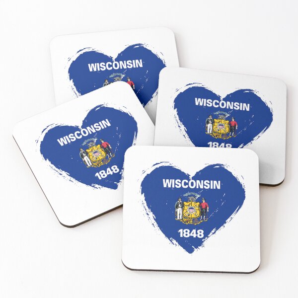 Item preview, Distressed Wisconsin Flag Heart WI designed and sold by shitpostee.