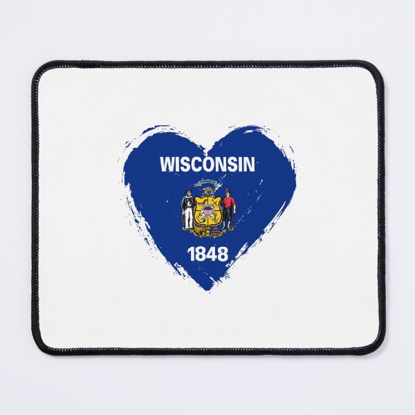 Item preview, Distressed Wisconsin Flag Heart WI designed and sold by shitpostee.