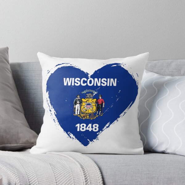 Item preview, Distressed Wisconsin Flag Heart WI designed and sold by shitpostee.