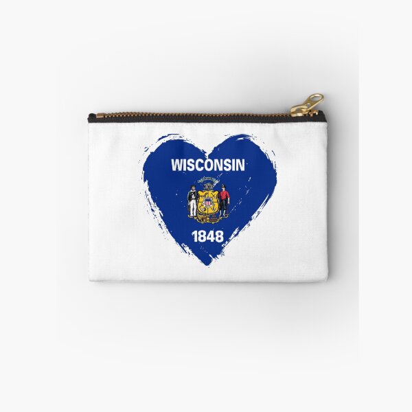 Item preview, Distressed Wisconsin Flag Heart WI designed and sold by shitpostee.