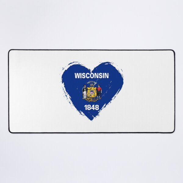 Item preview, Distressed Wisconsin Flag Heart WI designed and sold by shitpostee.