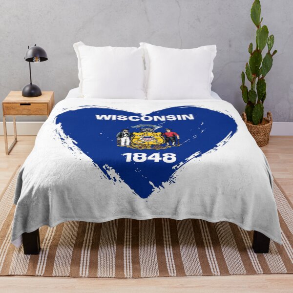 Item preview, Distressed Wisconsin Flag Heart WI designed and sold by shitpostee.