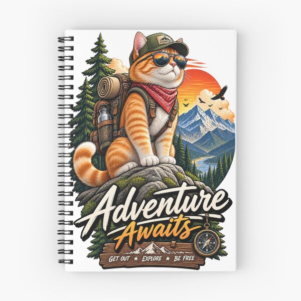 Item preview, Adventure Cat Hiking Vintage Outdoor Graphic – Funny Mountain Explorer Cat designed and sold by HAFIZ-DP.