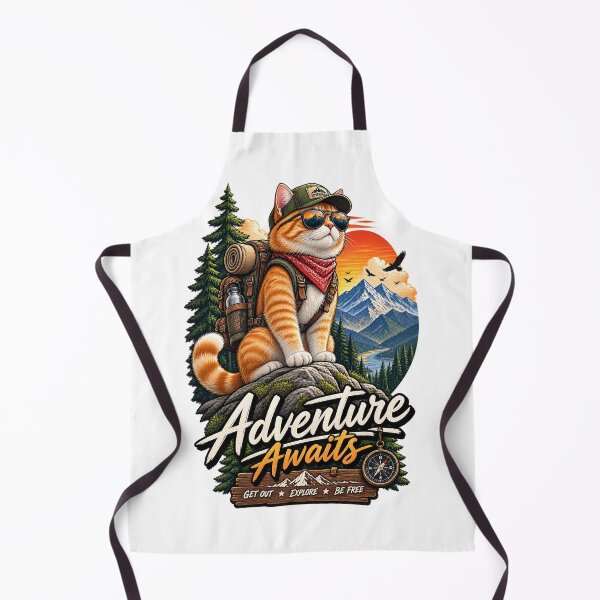Item preview, Adventure Cat Hiking Vintage Outdoor Graphic – Funny Mountain Explorer Cat designed and sold by HAFIZ-DP.