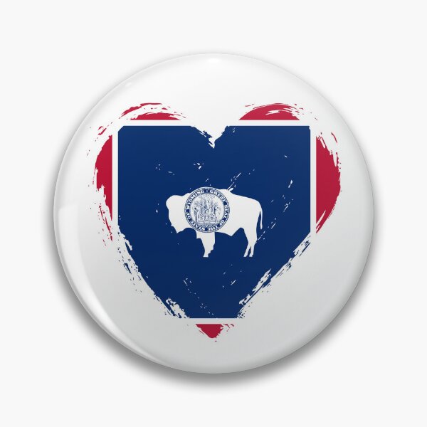 Item preview, Distressed Wyoming Flag Heart WY designed and sold by shitpostee.
