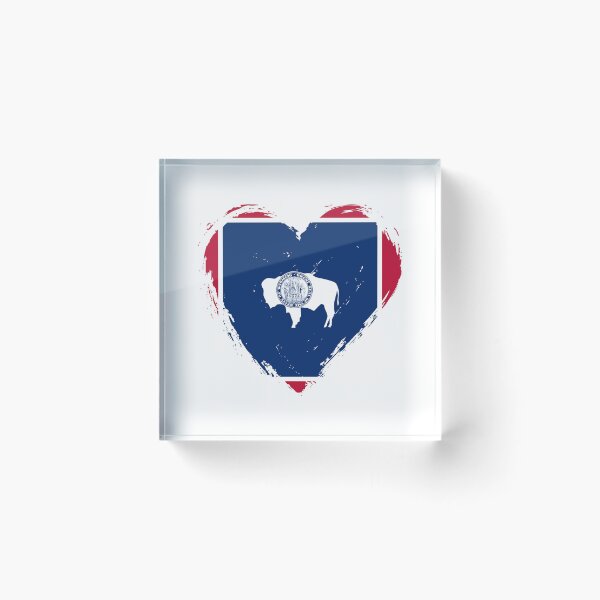 Item preview, Distressed Wyoming Flag Heart WY designed and sold by shitpostee.