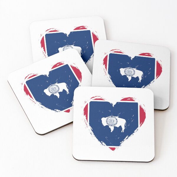 Item preview, Distressed Wyoming Flag Heart WY designed and sold by shitpostee.