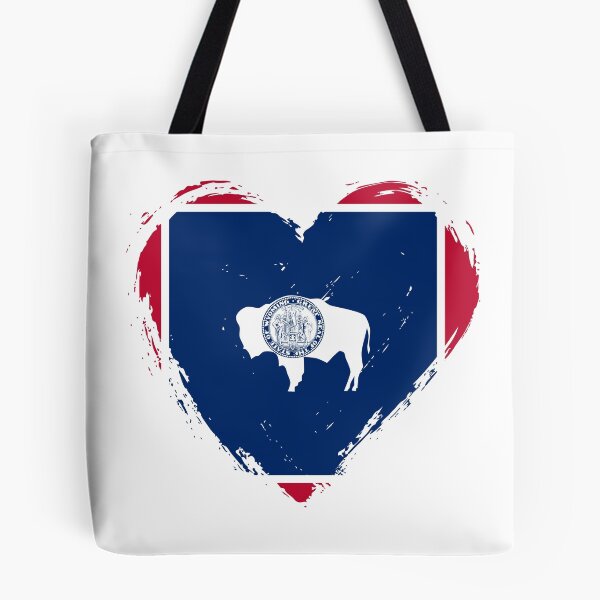 Item preview, Distressed Wyoming Flag Heart WY designed and sold by shitpostee.