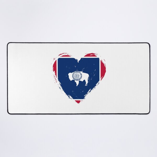Item preview, Distressed Wyoming Flag Heart WY designed and sold by shitpostee.