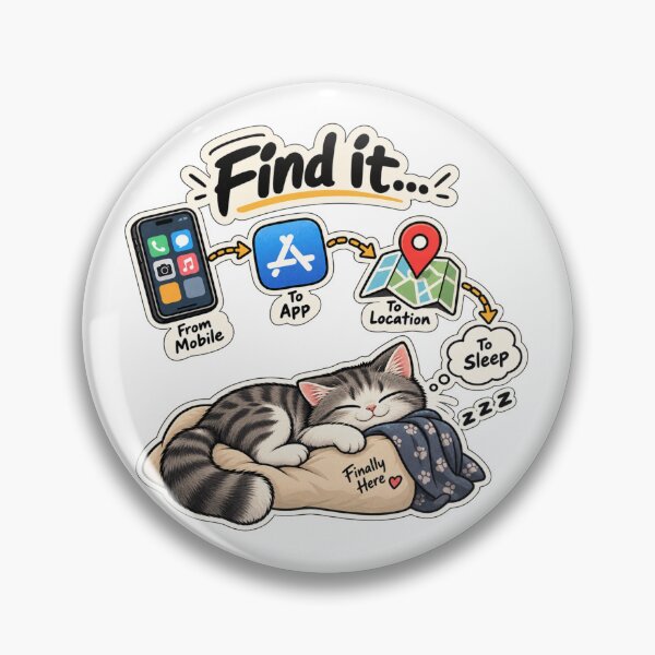 Item preview, Find It From Mobile To Location Funny Sleep Cat designed and sold by Genzfirevibes.