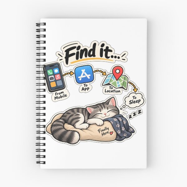 Item preview, Find It From Mobile To Location Funny Sleep Cat designed and sold by Genzfirevibes.