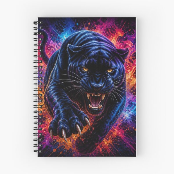Item preview, Neon Black Panther Colorful Paint Splatter Wild Cat Art designed and sold by AgnesB77.