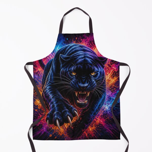 Item preview, Neon Black Panther Colorful Paint Splatter Wild Cat Art designed and sold by AgnesB77.