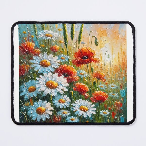Item preview, Textured oil painting of wildflowers meadow designed and sold by Chi261.