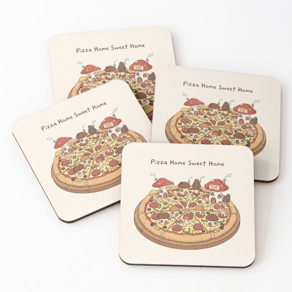 Item preview, Pizza Home Sweet Home Shroom Village Illustration designed and sold by Eathusiast.