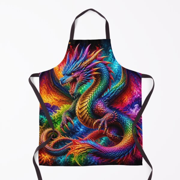 Item preview, Colorful Rainbow Dragon Vibrant Fantasy Paint Splatter Art designed and sold by AgnesB77.