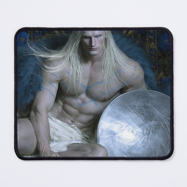 Item preview, Blond Warrior with Battle-Scarred Shield designed and sold by JaimeLikes.