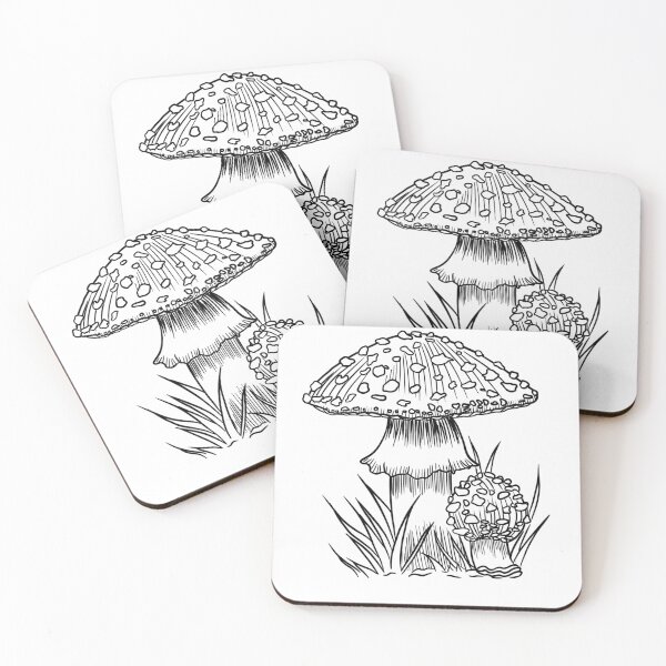 Item preview, Fly Agaric Mushroom – Botanical Line Art designed and sold by SaskiaFranken.