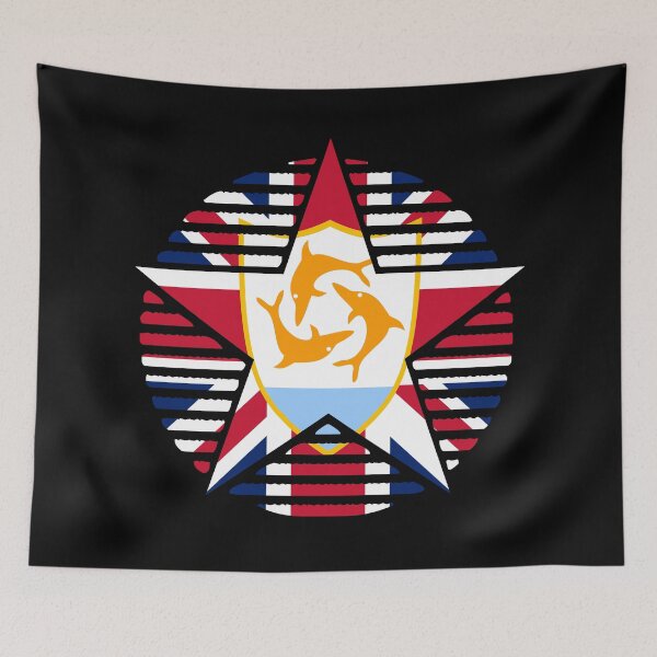 Item preview, Retro Anguilla Flag Star AI designed and sold by shitpostee.