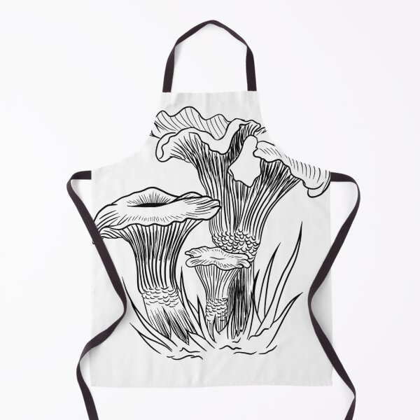 Item preview, Chanterelle Mushroom – Detailed Botanical Line Art designed and sold by SaskiaFranken.
