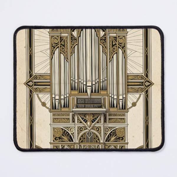 Item preview, Gothic Art Deco Pipe Organ Illustration designed and sold by pinkal.