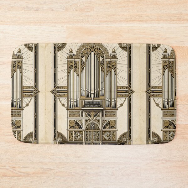 Item preview, Gothic Art Deco Pipe Organ Illustration designed and sold by pinkal.