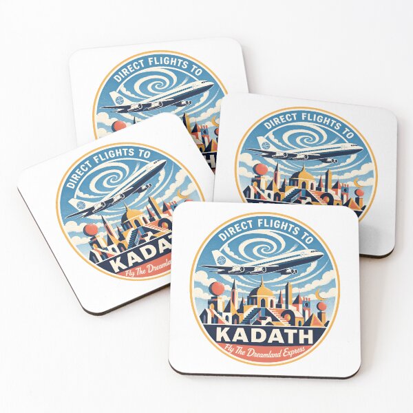 Item preview, Lovecraft Direct Flights to Kadath Travel Badge designed and sold by Fenay Designs.