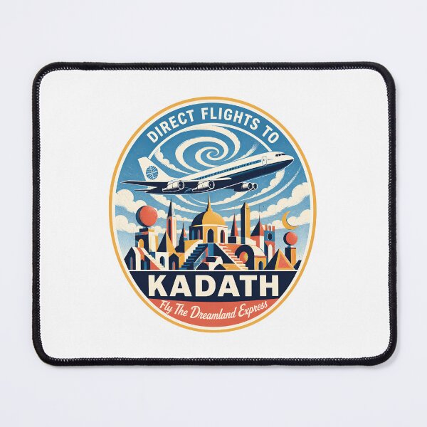 Item preview, Lovecraft Direct Flights to Kadath Travel Badge designed and sold by Fenay Designs.