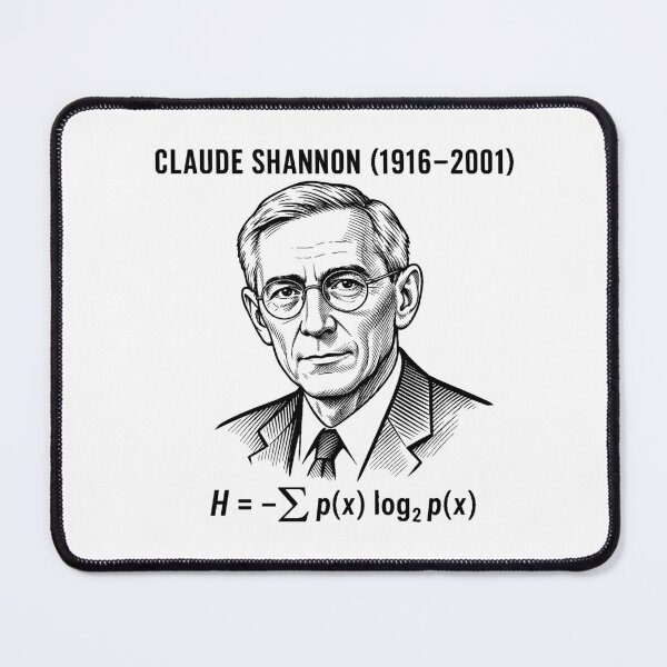 Item preview, Claude Shannon Information Theory Blueprint Engraving designed and sold by Art&Fun.