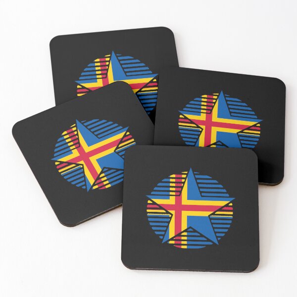 Item preview, Retro Åland Islands Flag Star AX designed and sold by shitpostee.