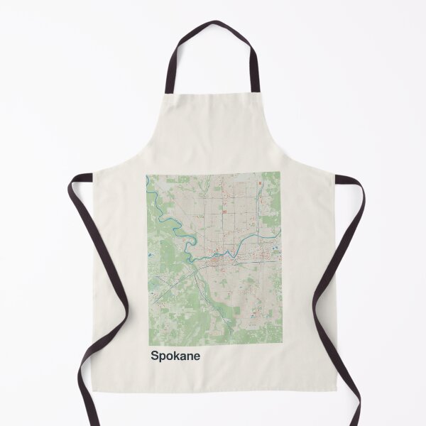 Artikelvorschau, Minimalistische Kartenkunst von Spokane entworfen und verkauft von MapsNerd.