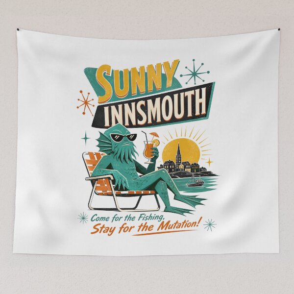 Item preview, Lovecraft Sunny Innsmouth Mutation Vacation designed and sold by Fenay Designs.