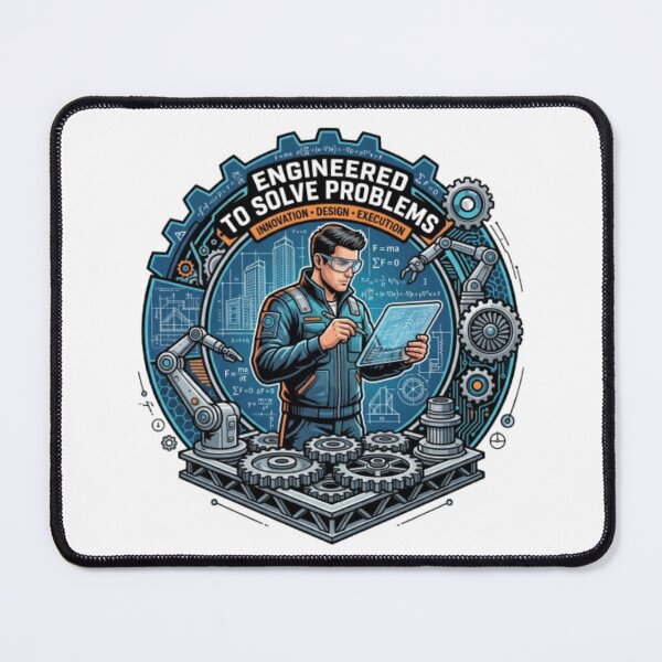 Item preview, Engineered to Solve Problems Engineering Blueprint designed and sold by PixelStyle Studio.