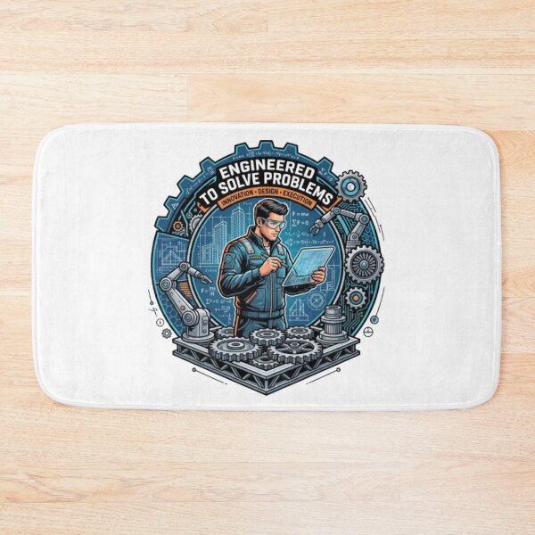 Item preview, Engineered to Solve Problems Engineering Blueprint designed and sold by PixelStyle Studio.