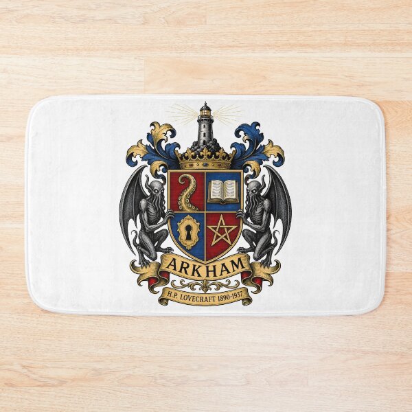 Item preview, Lovecraft Arkham Heraldic Crest with Cthulhu designed and sold by Fenay Designs.