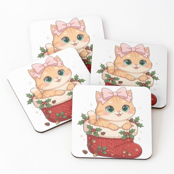 Item preview, Cute Cat In Christmas Stocking Holly designed and sold by Luna's World .
