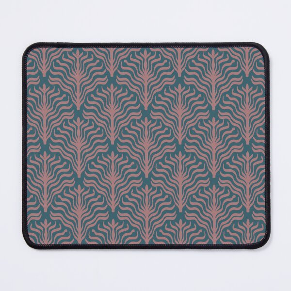 Item preview, Dusty Blue and Rust Organic Leaf Textile Pattern designed and sold by Onulodesign.