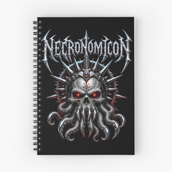 Item preview, Lovecraft Necronomicon Chrome Cthulhu Skull designed and sold by Fenay Designs.