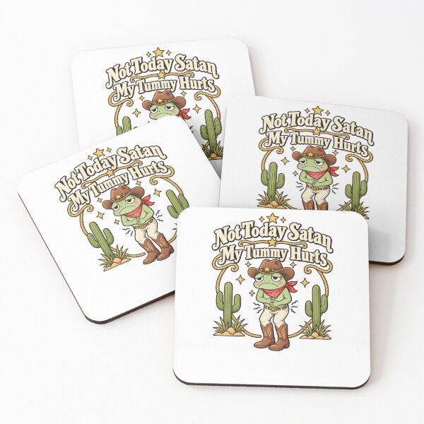Item preview, Funny Not Today Satan My Tummy Hurts Frog Art designed and sold by elderberry.