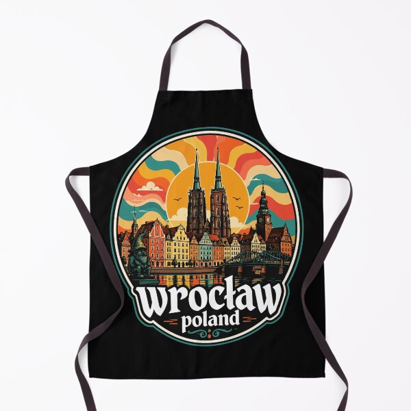 Item preview, Wroclaw Poland Travel Trippy Art Retro designed and sold by TomFrontierArt.