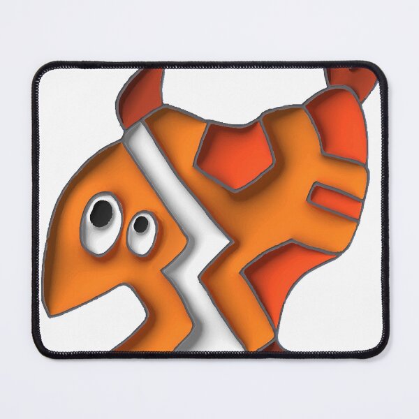 Item preview, Orange Geometric Abstract Fish Character designed and sold by Ontologrift.