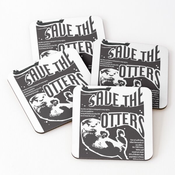 Item preview, Marine Awareness and Environmental Impact – Save the Otters Poster designed and sold by WATEKE.