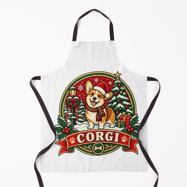 Item preview, Corgi Christmas Shirt – Retro Snowy Pine Badge Design designed and sold by Globalcitytees.