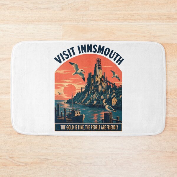 Item preview, Lovecraft Visit Innsmouth Sunset Travel Poster designed and sold by Fenay Designs.